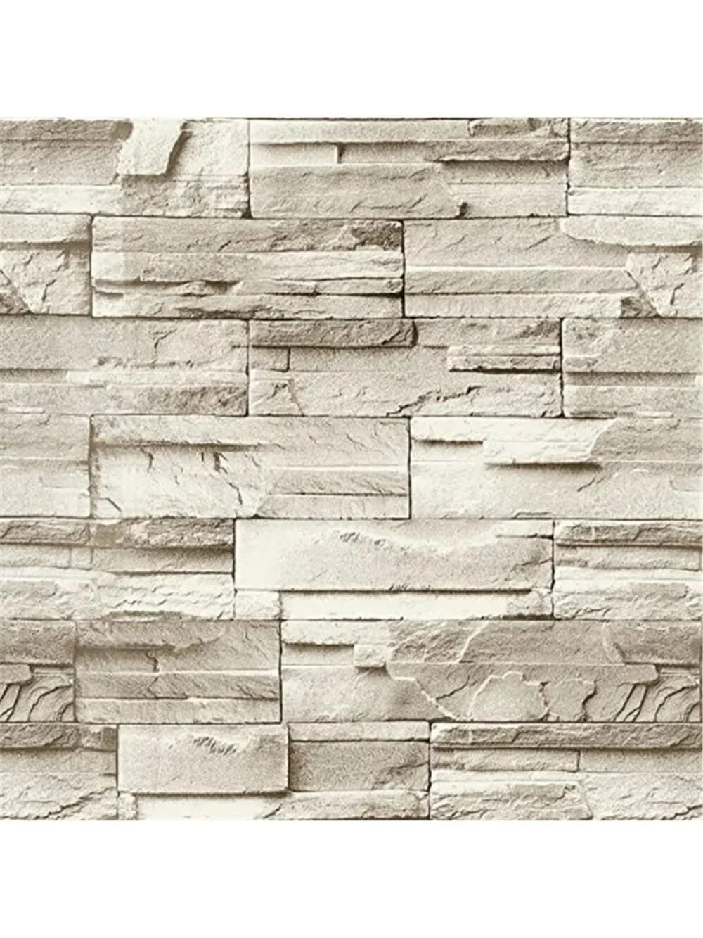 Beige Stone Peel Stick Wallpaper Faux Brick Vinyl Contact Paper Removable Roll